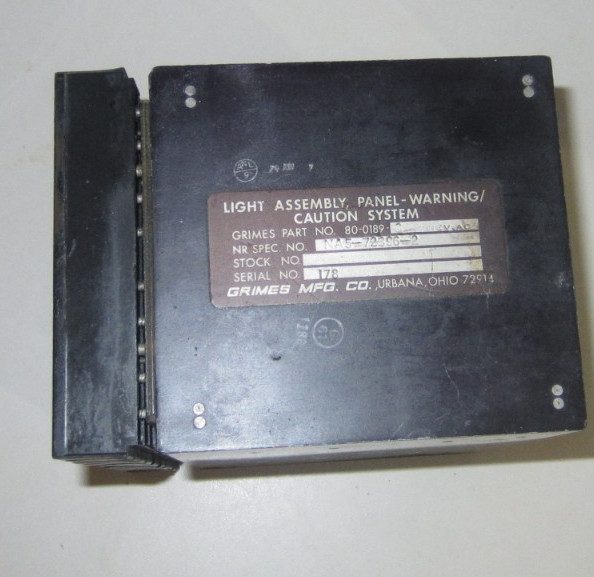 GRIMES PANEL CAUTION WARNING LIGHT ASSEMBLY P/N 80-0189-3 ALT NA5-72396-2