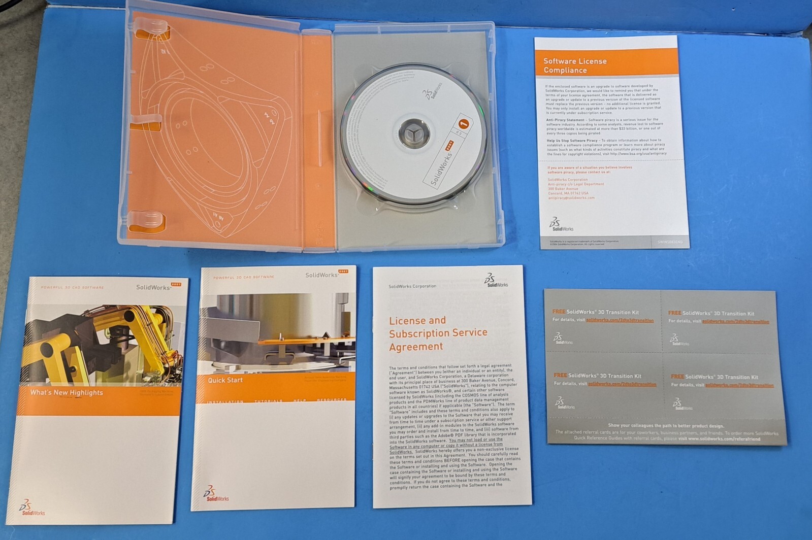 SolidWorks 2007 DVD/CD Software Kit, DVX0115, SOLIDWORKS, Kit 1 & Kit 2