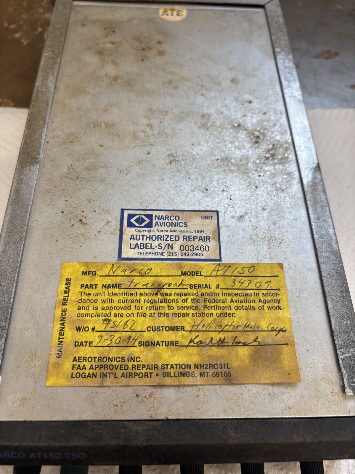 Narco AT 150 TSO Transponder