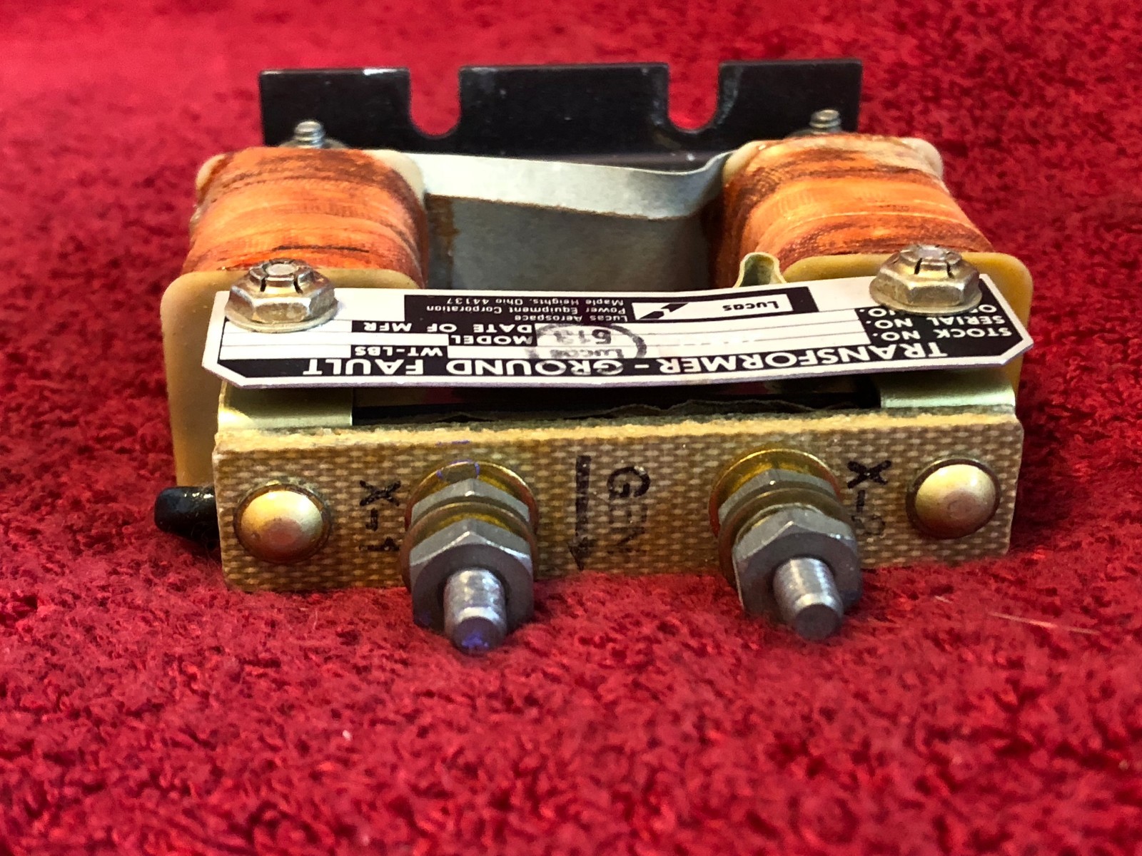 LUCAS AEROSPACE GROUND FAULT TRANSFORMER MODEL GC66