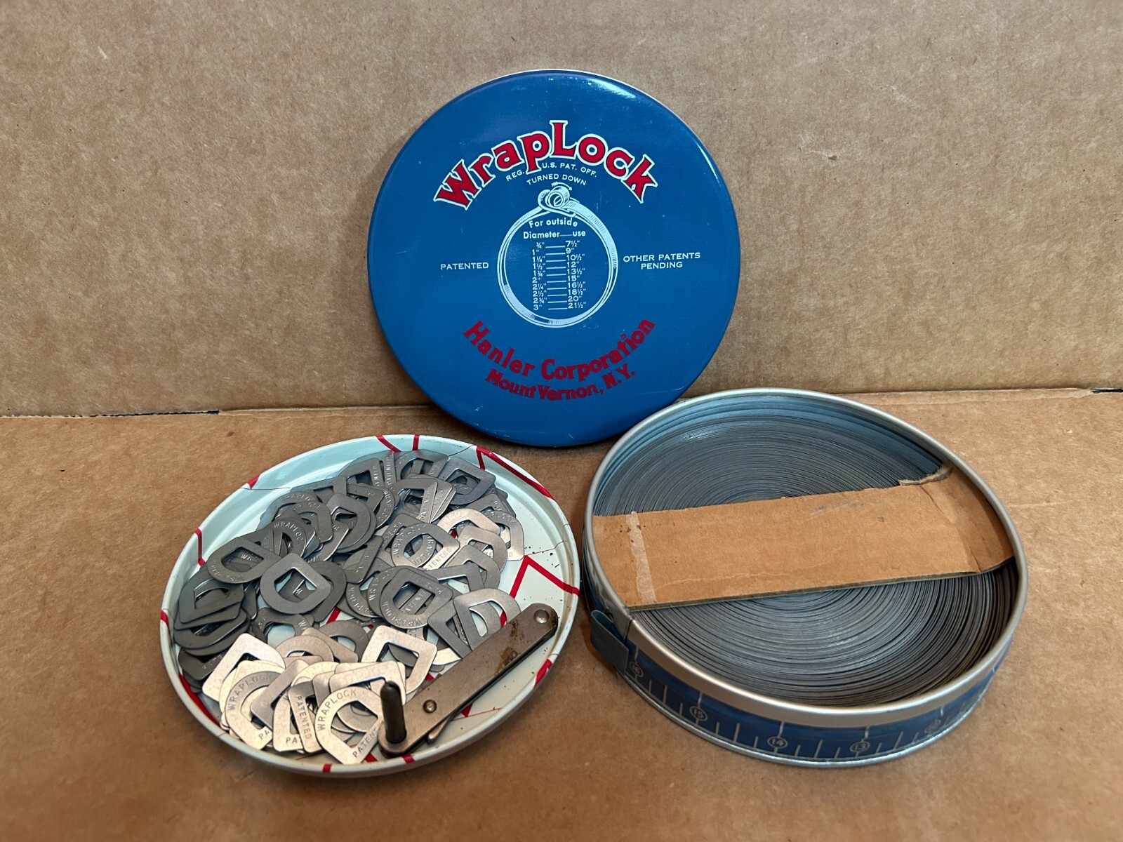NEW GS10012 WrapLock Clamp Banding Kit Tin Galvanized Steel 1/2″ x 100′ Vintage