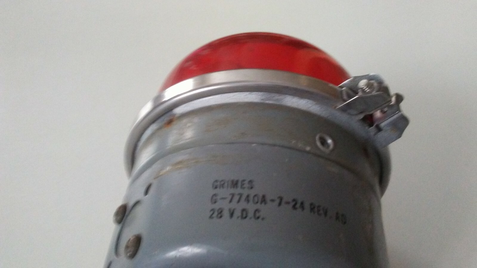 AIRCRAFT RED BEACON LIGHT G7740A7-24 BY GRIMES ((30 DAY RETURN!)) READ!