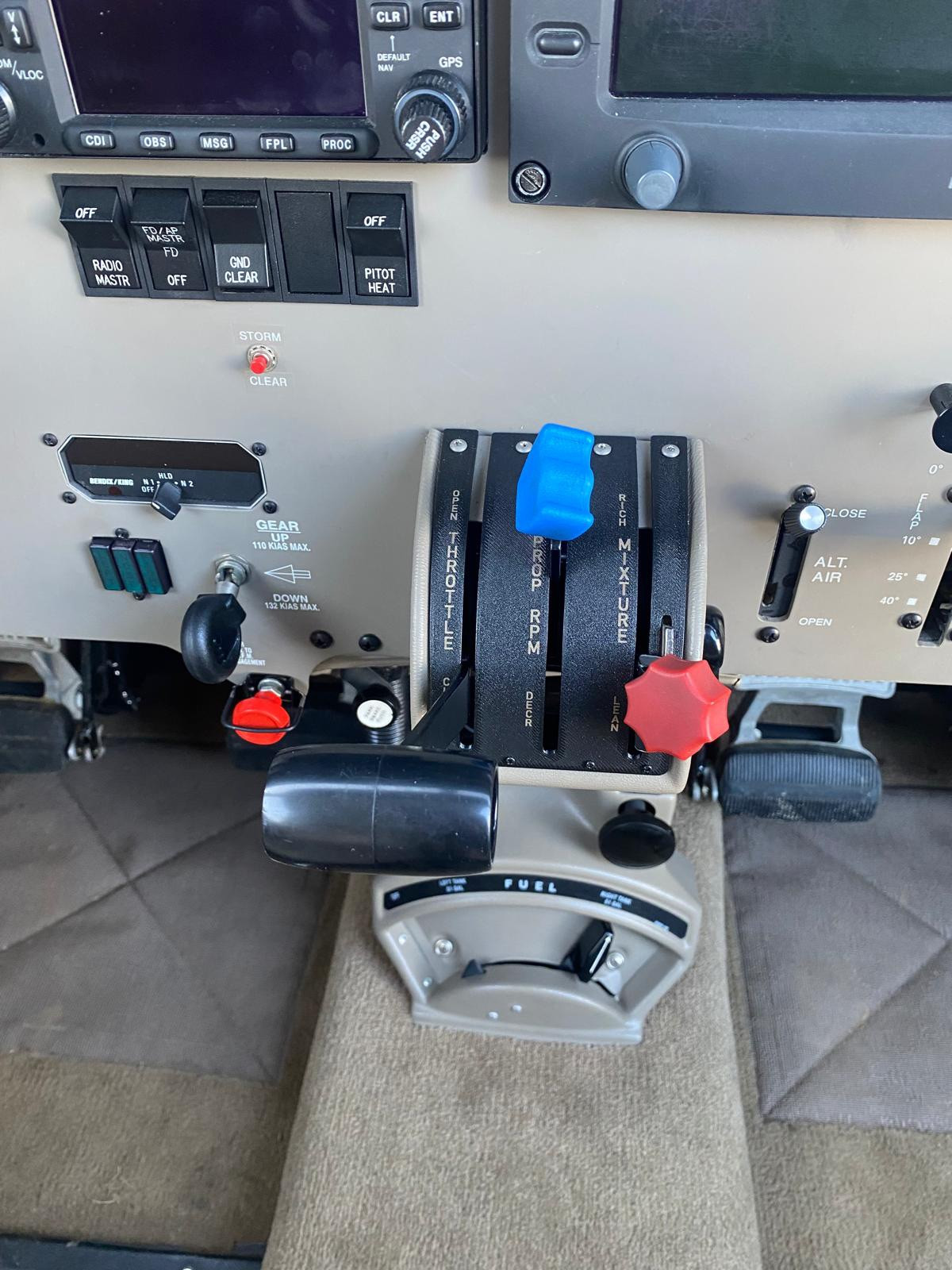 PN: 69669-44 PIPER PA 32 ENGINE CONTROL PLATE