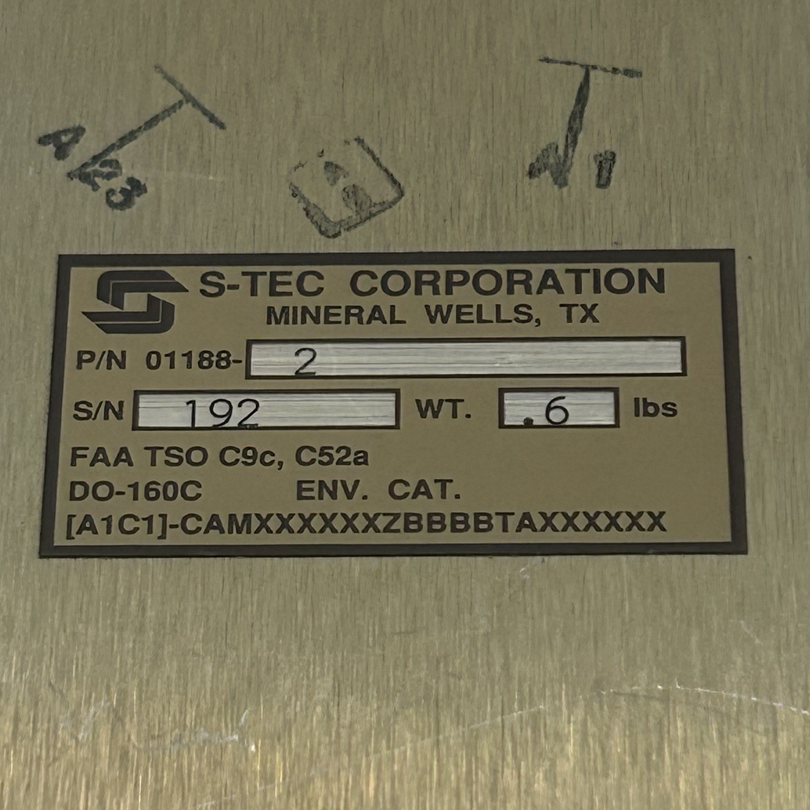 S-Tec Corporation Autopilot Mode Annunciator 01188-2 with Connector