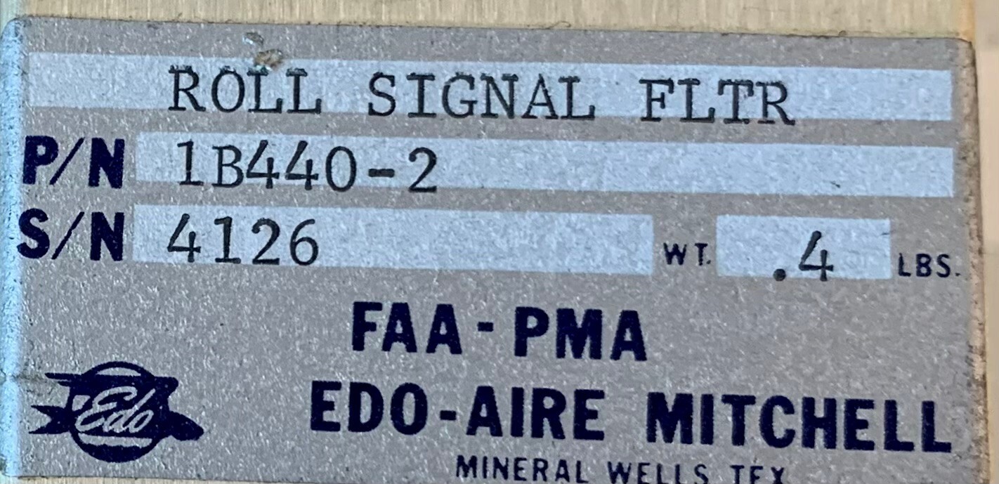 Roll Signal Filter 1B440-2 Removed Working