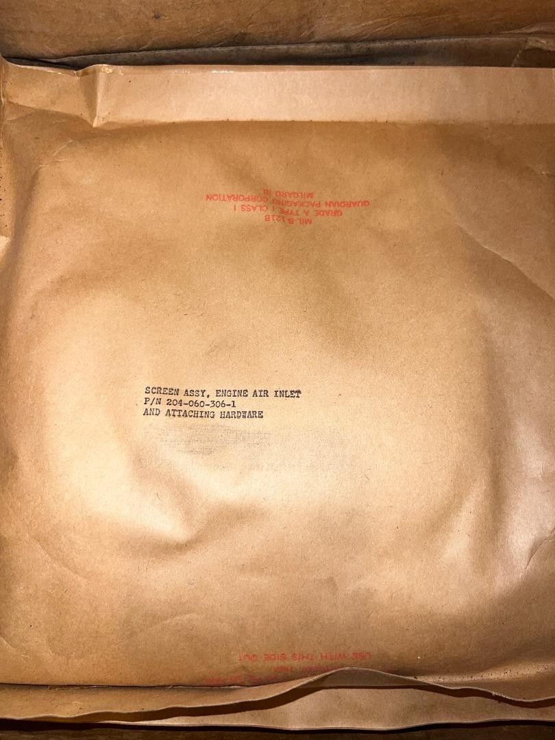 Bell Helicopters 204-706-074-1 kit engine Air Inlet NEW in Bell Box