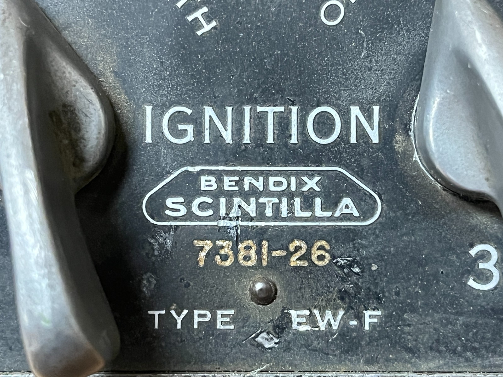 Vintage Bendix Scintilla Ignition Switch PN 10-14711-1 SA P/N 7381-26 TYPE EW-F