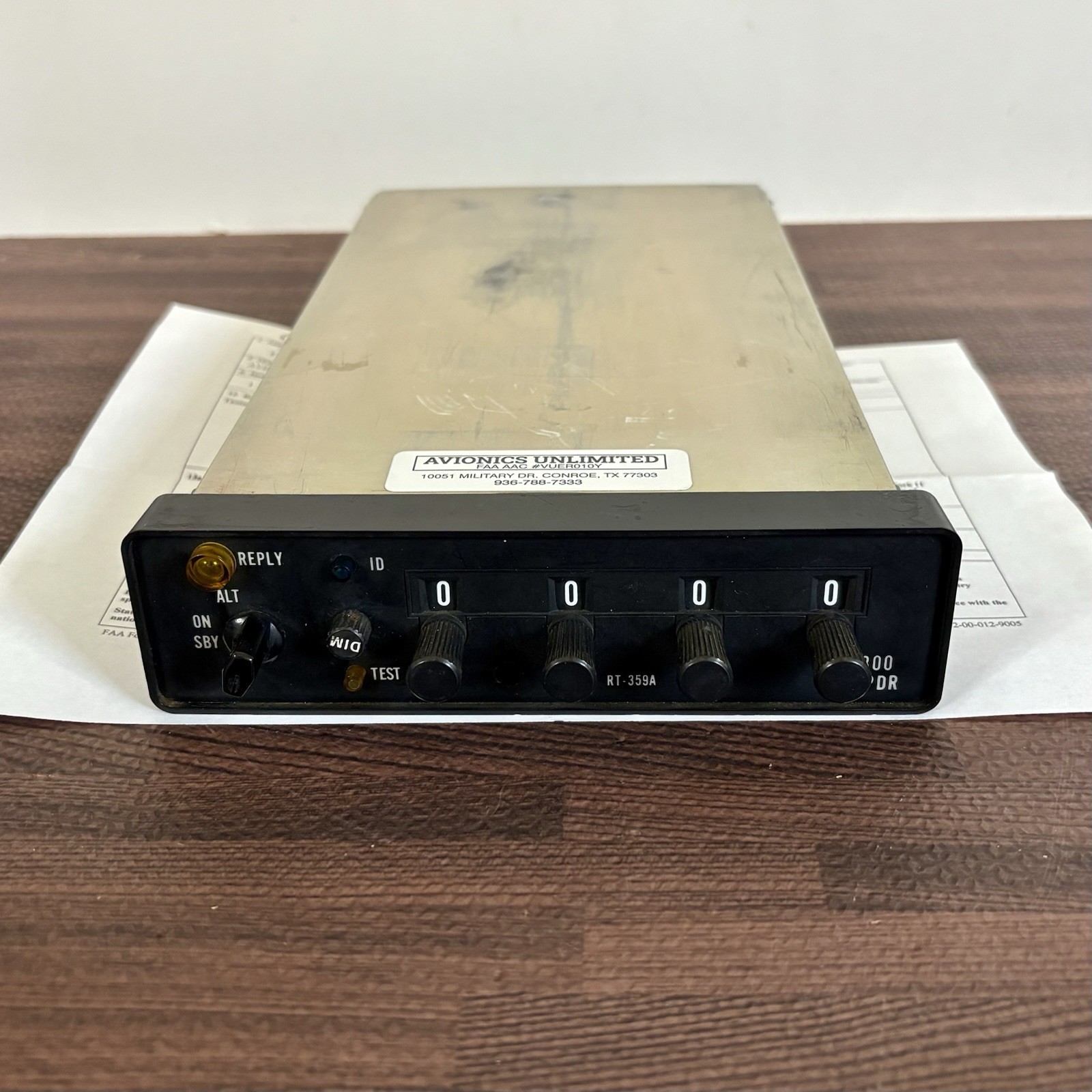 Cessna ARC RT 359A 14 Volt Transponder with New FAA 8130-3 Form