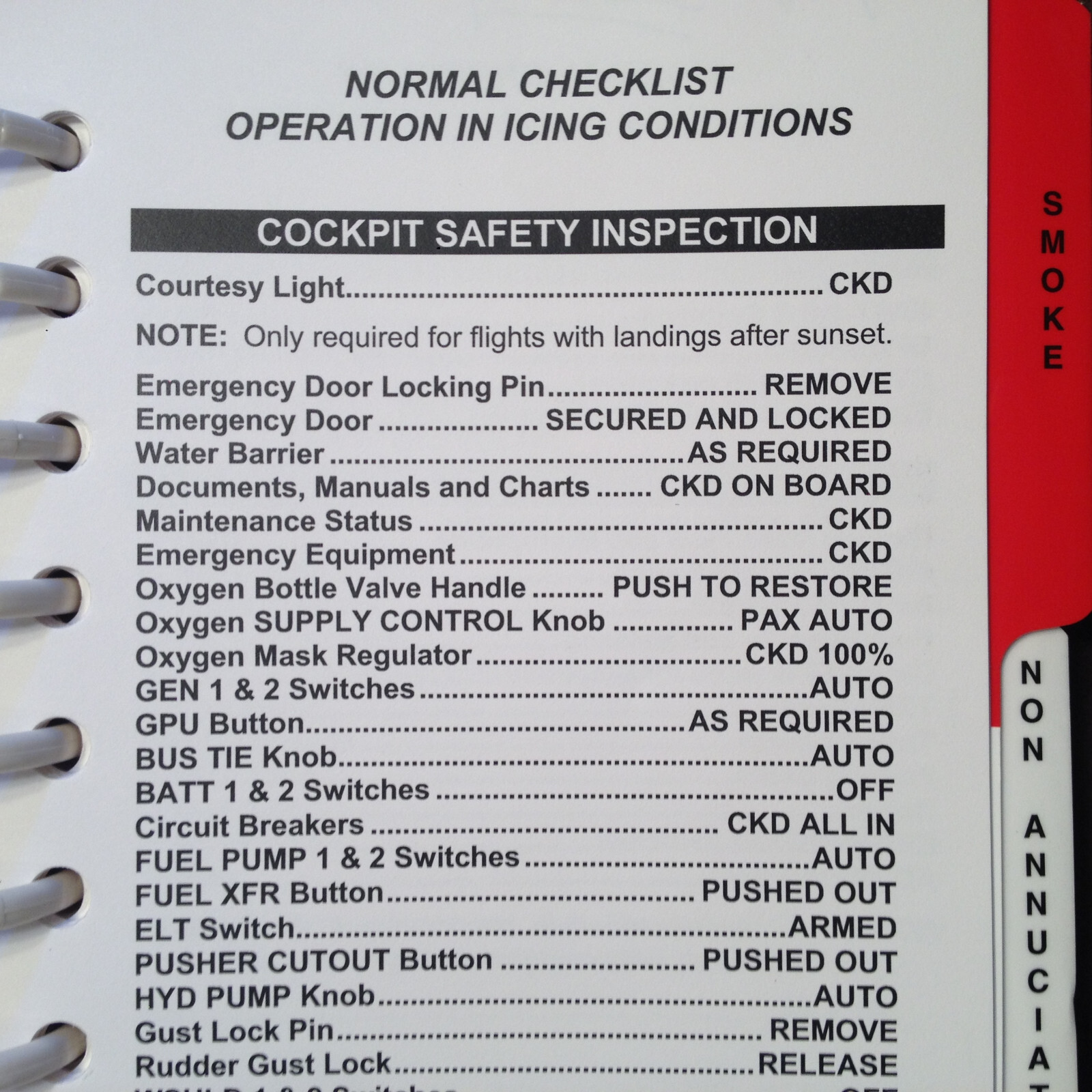 Embraer Phenom 100 QRH Quick Reference Handbook, United States.