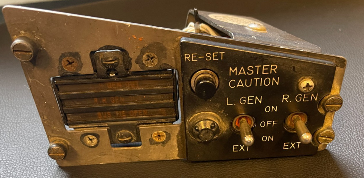 Generator and master caution light control panel F-4