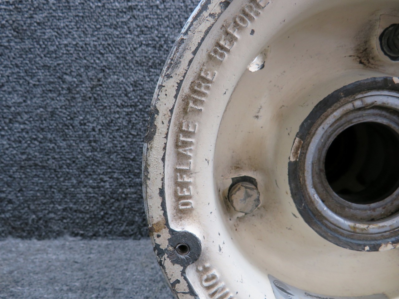 40-59 Cleveland 6.00-6 Main Wheel Assembly with Bearing (Chipped)