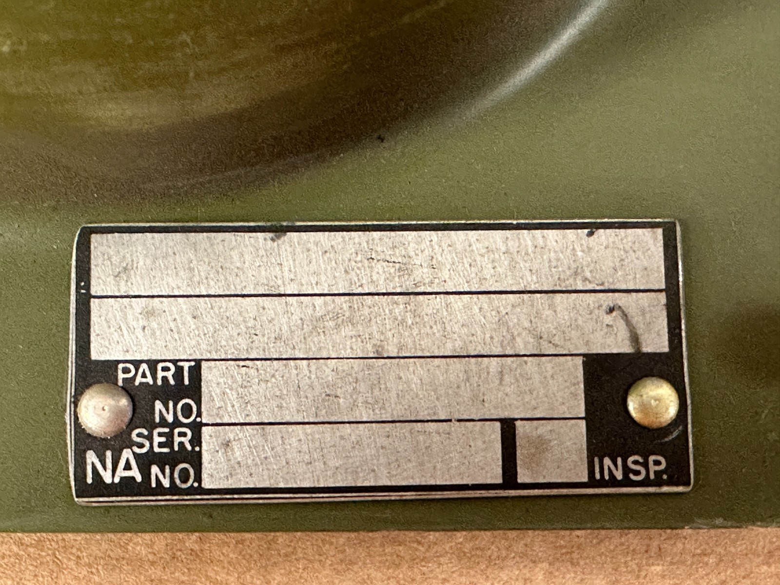North American Aviation Plate Assembly P/N NA279-314108-31 New