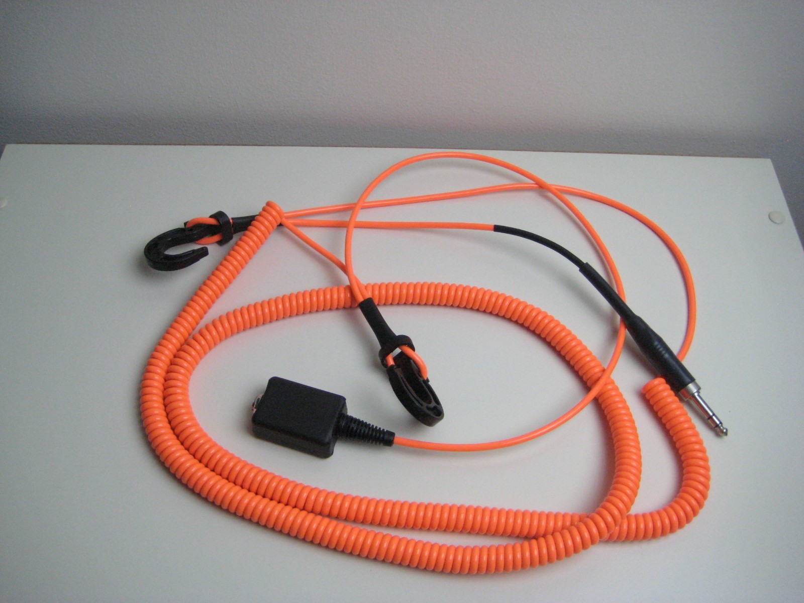 26′ Day Glow Orange Extension Cord Assembly with hook GSE, Same as David Clark