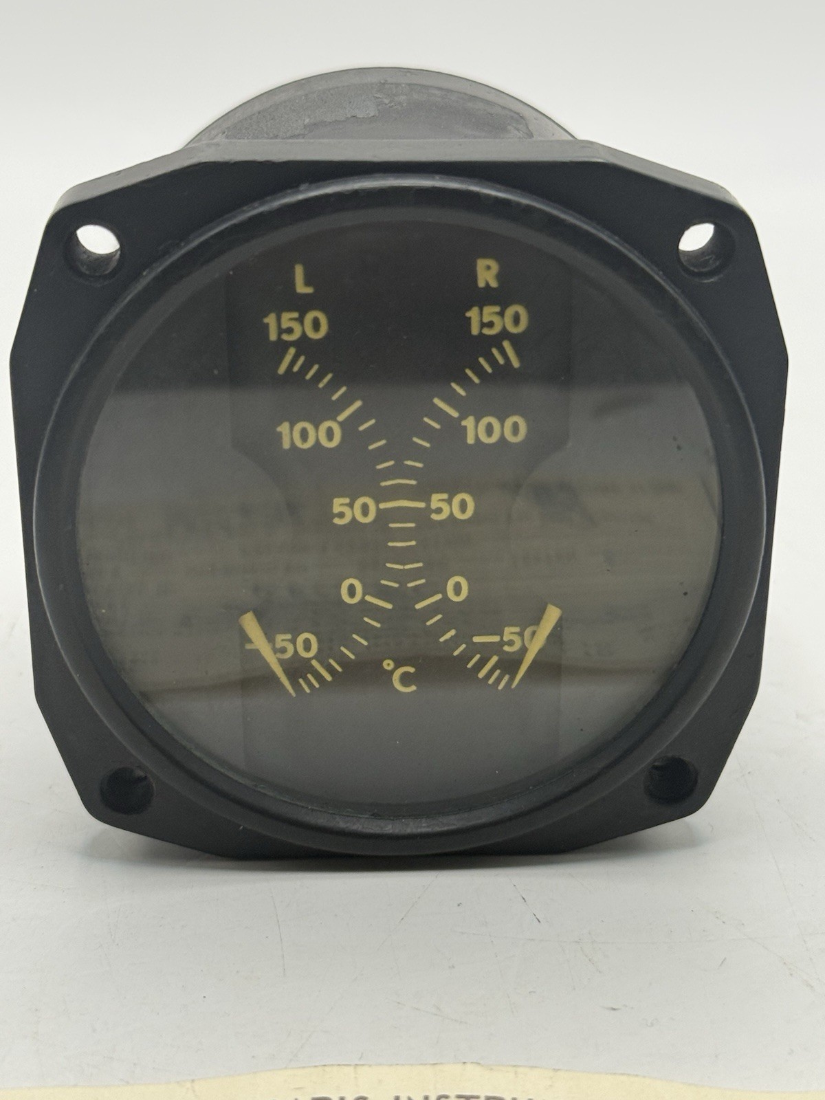 Thomas A. Edison Inc Dual Temp Indicator 12/24V PN 33205, AN-5795-6 As Removed