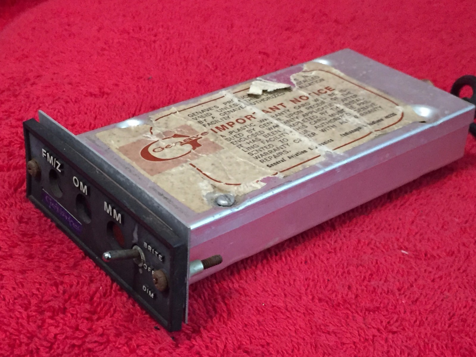 GENAVE DELTA 303 MARKER BEACON RECEIVER WITH CONNECTOR