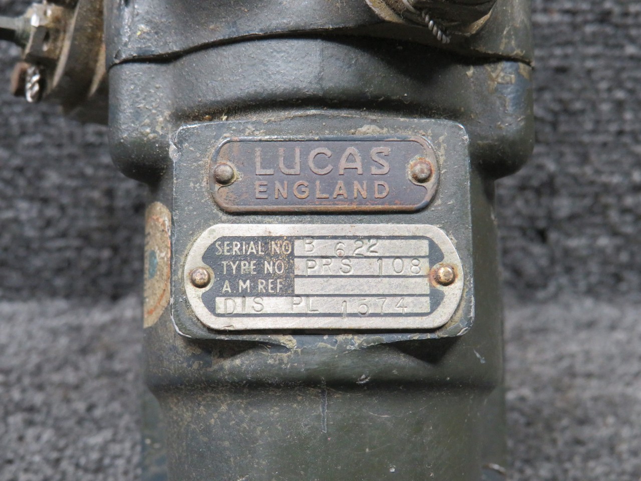 PRS-108 Lucas England Regulator Valve with Modifications