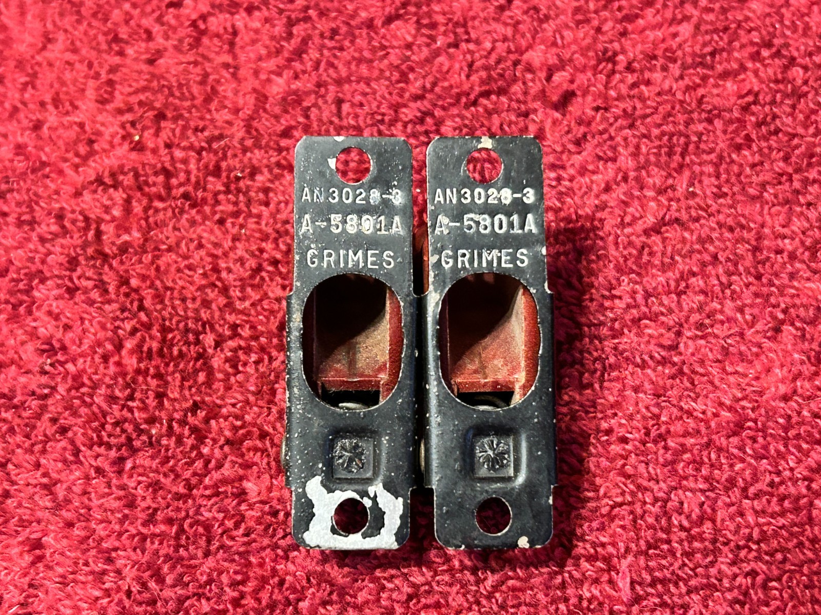 LOT OF 2 GRIMES AIRCRAFT RED SWITCH GUARDS P/N A-5801A
