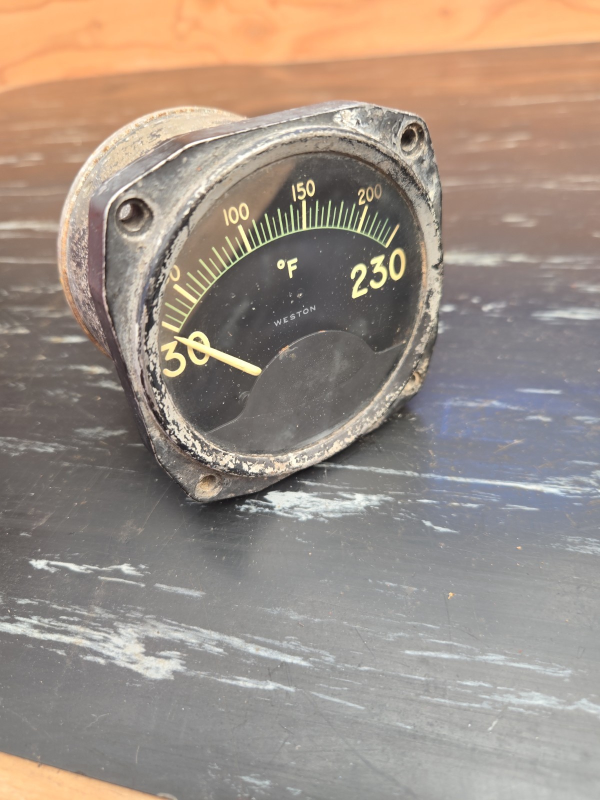 Vintage WESTON AIRCRAFT TEMP GAUGE model 728 Type 8ns