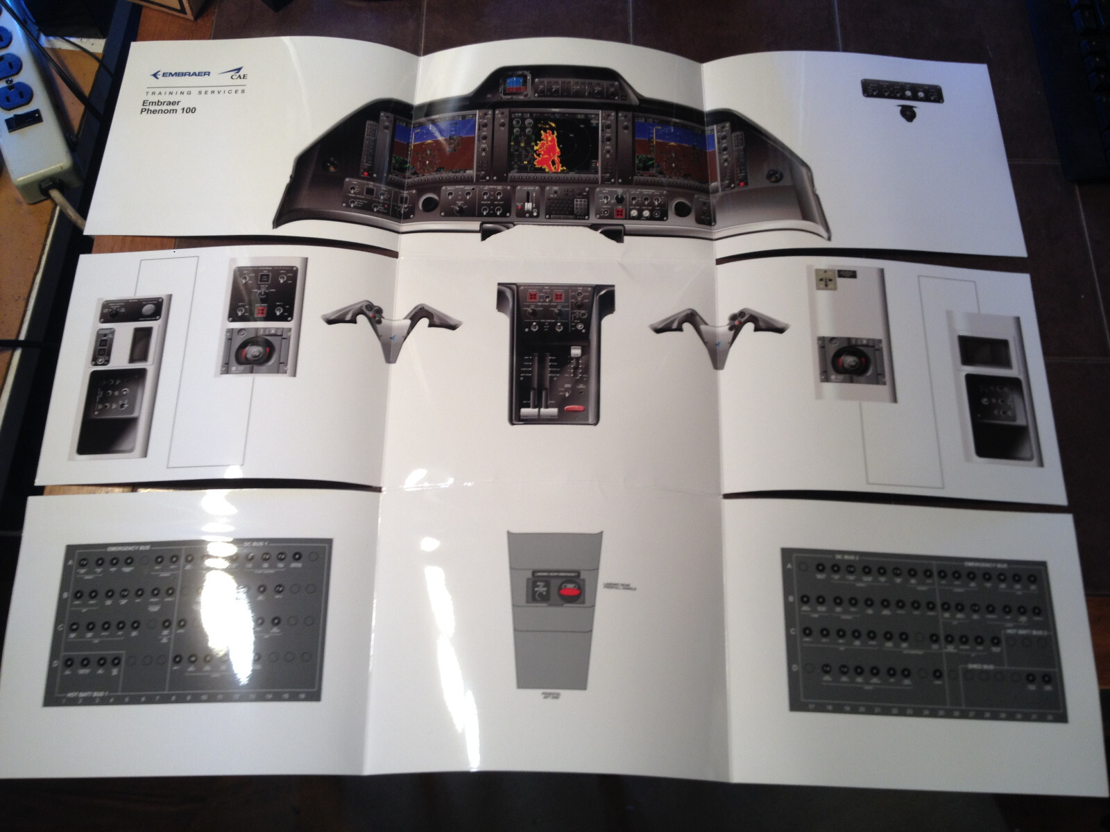 Enbraer Phenom 100 Instrument Panel Poster