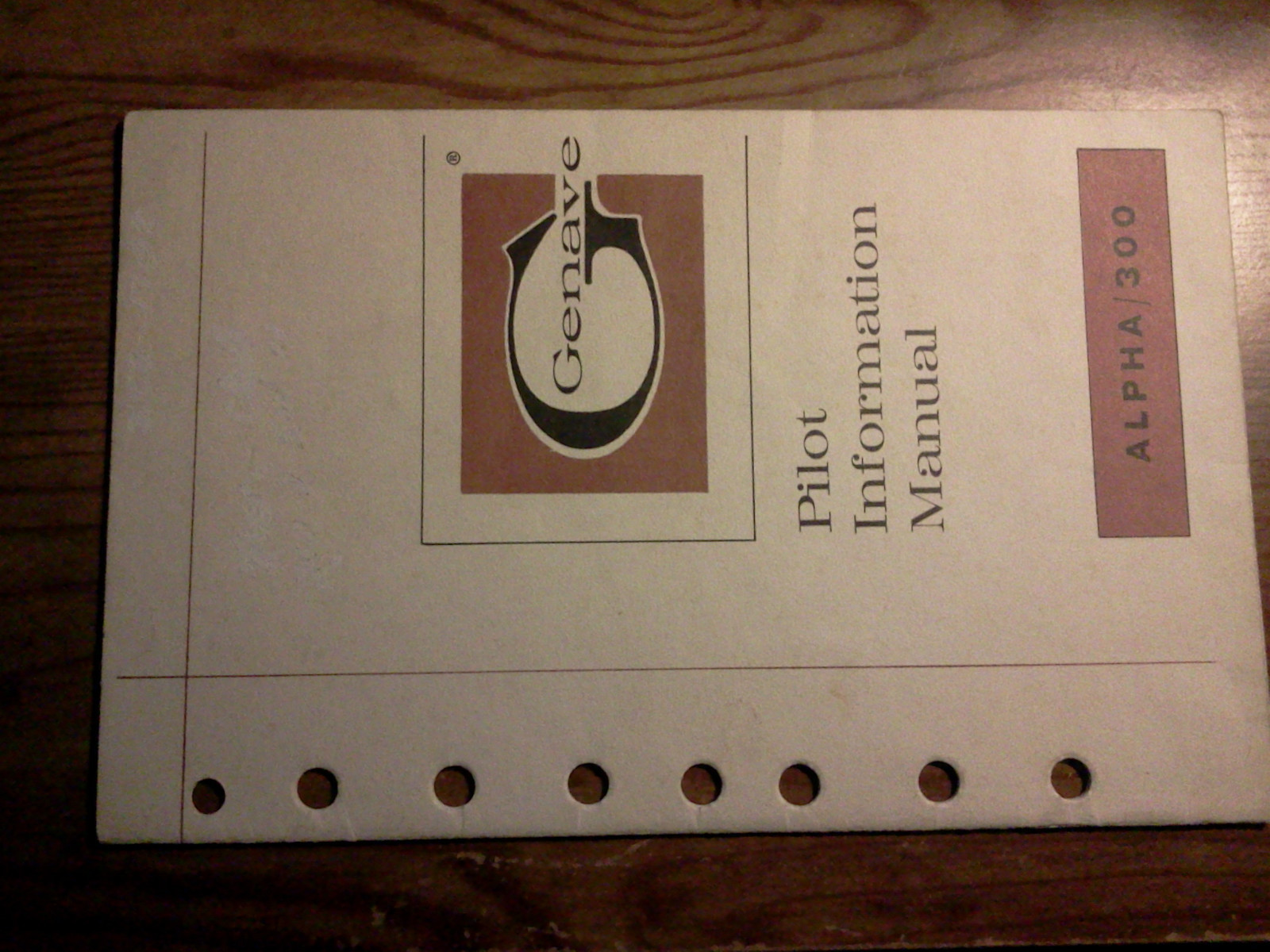 Used Genave Alpha/300 Nav/Com Pilot information manual