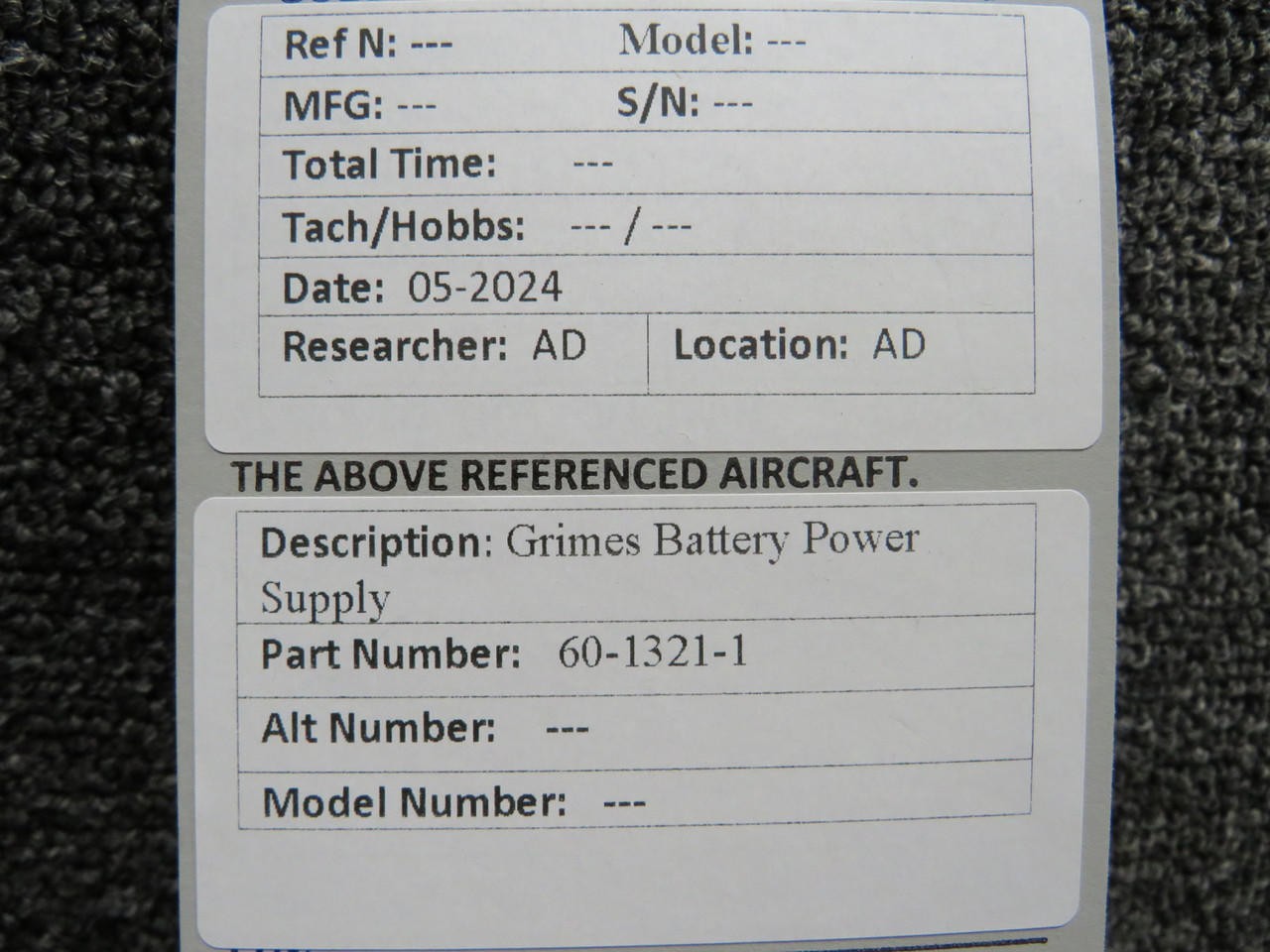 60-1321-1 Grimes Emergency Battery Power Supply