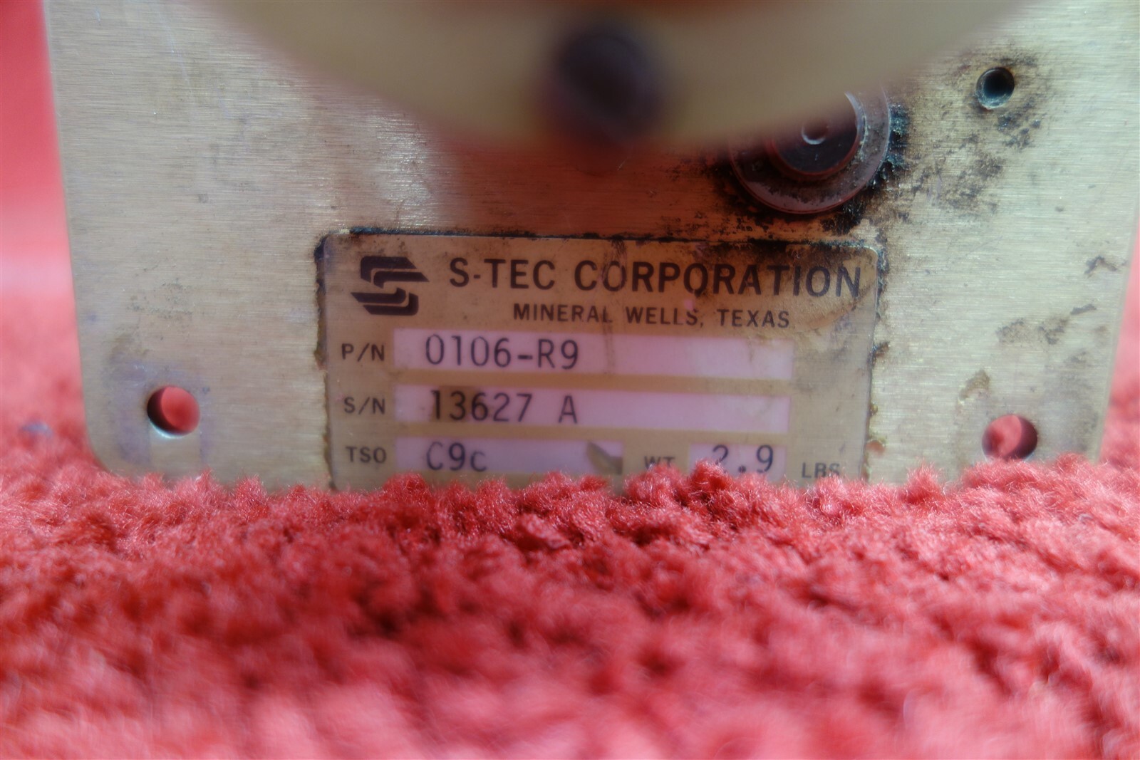 S-Tec Corporation Autopilot Roll Servo PN 0106-R9