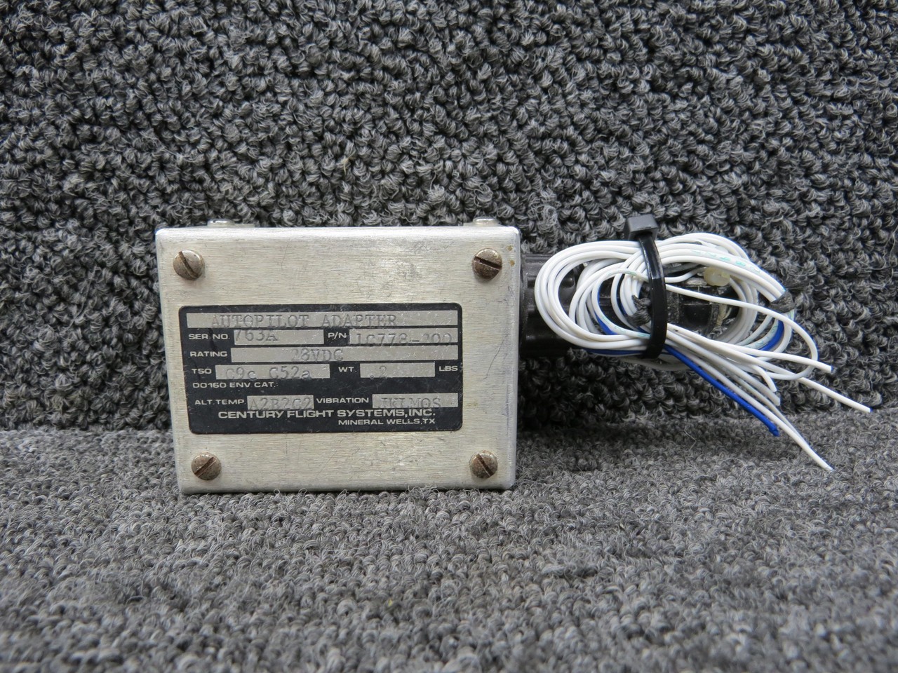 1C778-200 Century Flight Autopilot Adapter Unit (Volts: 28)