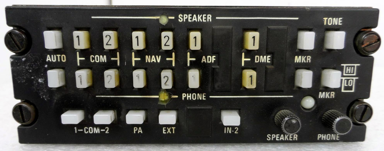 KING RADIO 071-1087-01 KA119 AUDIO CONTROL PANEL #2