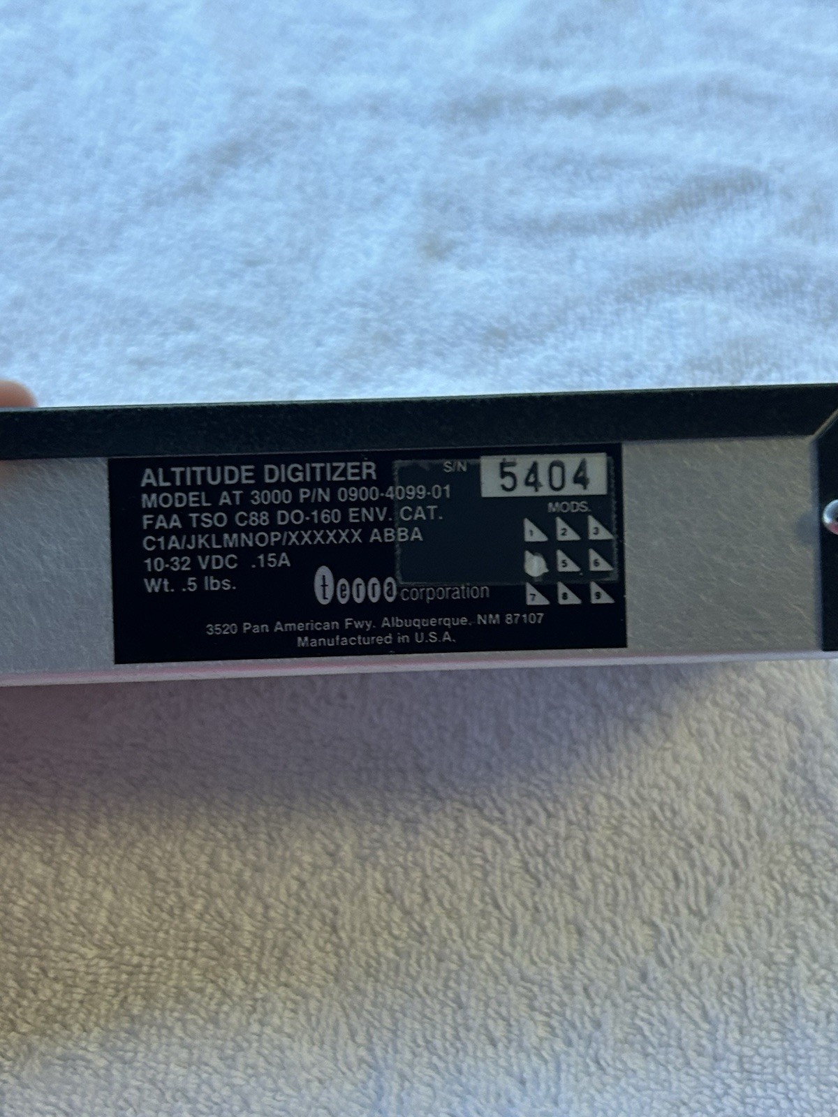 Pan American Altitude Digitizer Model AT3000P – In 0900–4 099–01
