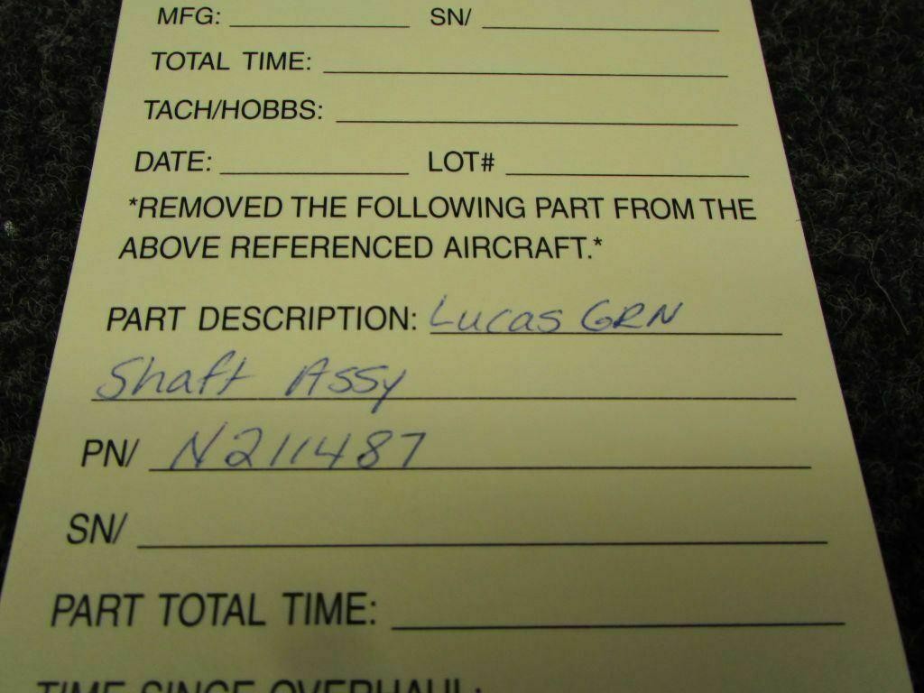 N211487 Lucas GRN Shaft Assembly (SA)
