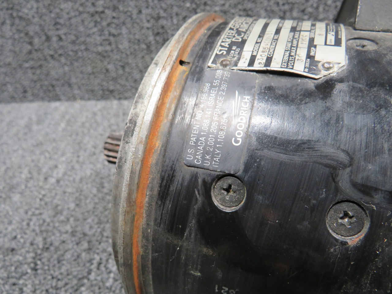 23065-015-1 Lucas Lockheed 1329-23E Starter Generator w Mods (LH) (Slight Rust)