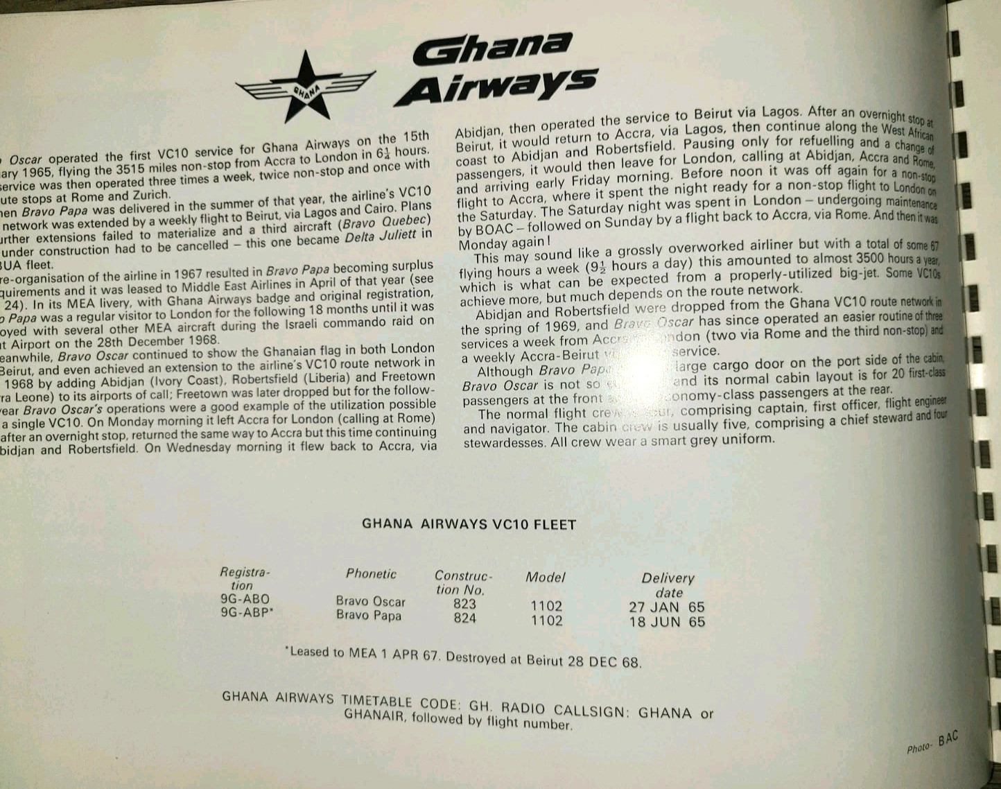 Vtg PB book, VC 10 by Jim Lucas, 1970 – VHF Supplies England, aviation airplane
