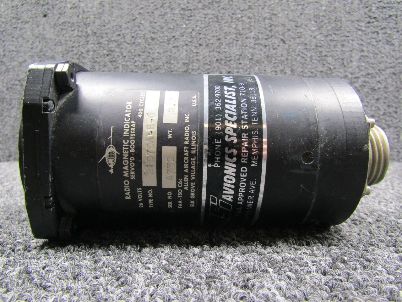 2107DA-B-6 Aeronetics Radio Magnetic Indicator (Volts: 26) (Discolored Face)