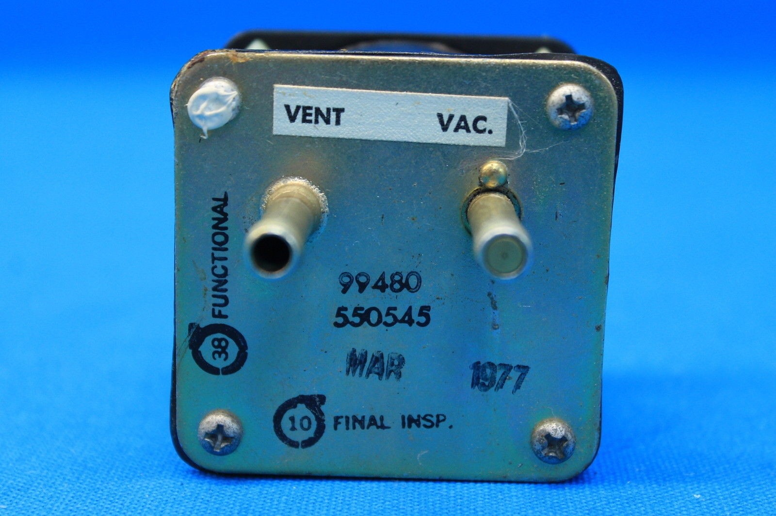 Clean Used Airbourne Mfg Co Aircraft Gyro Suction Gauge P/N 1G10-1 (18219)