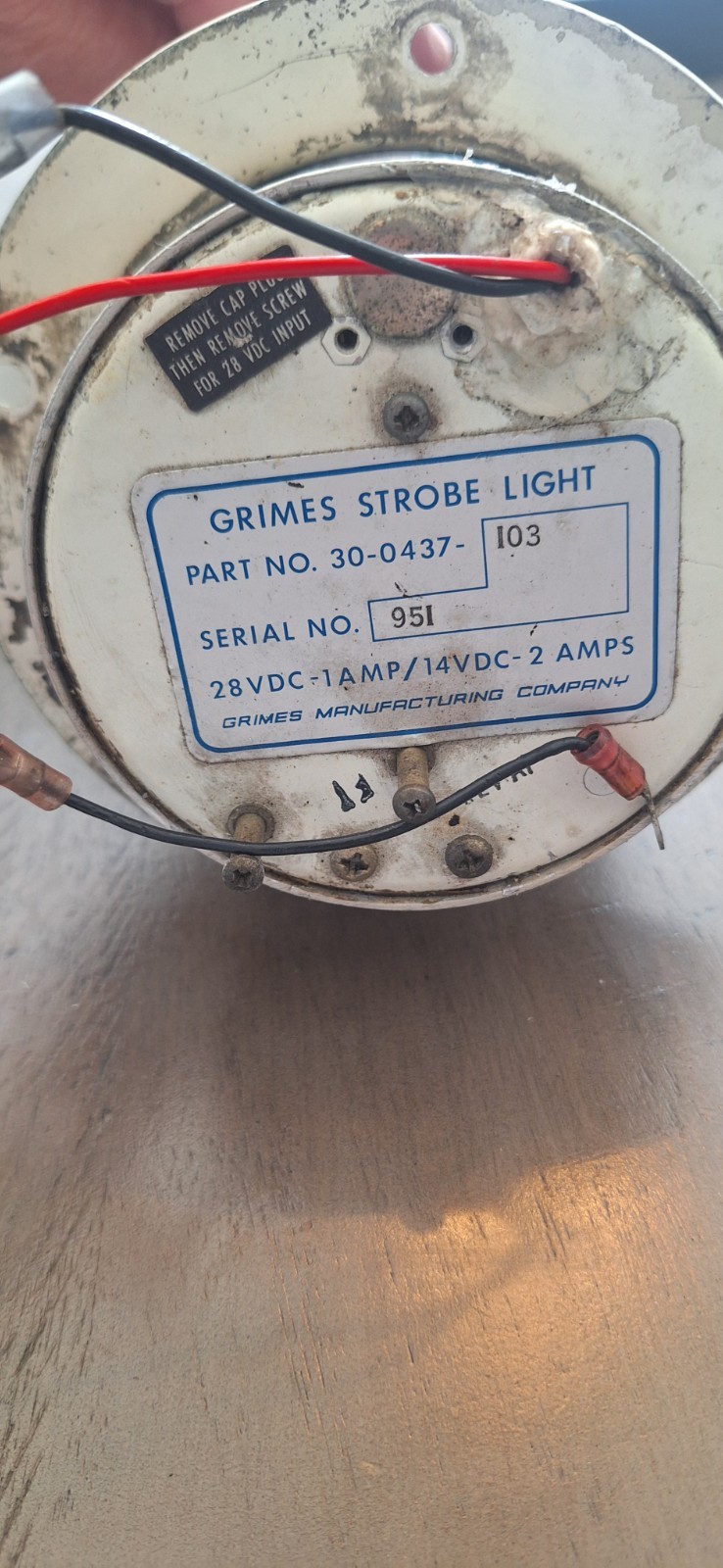 Grimes Anti-Collision Strobe Light Assembly p/n 30-0437-103