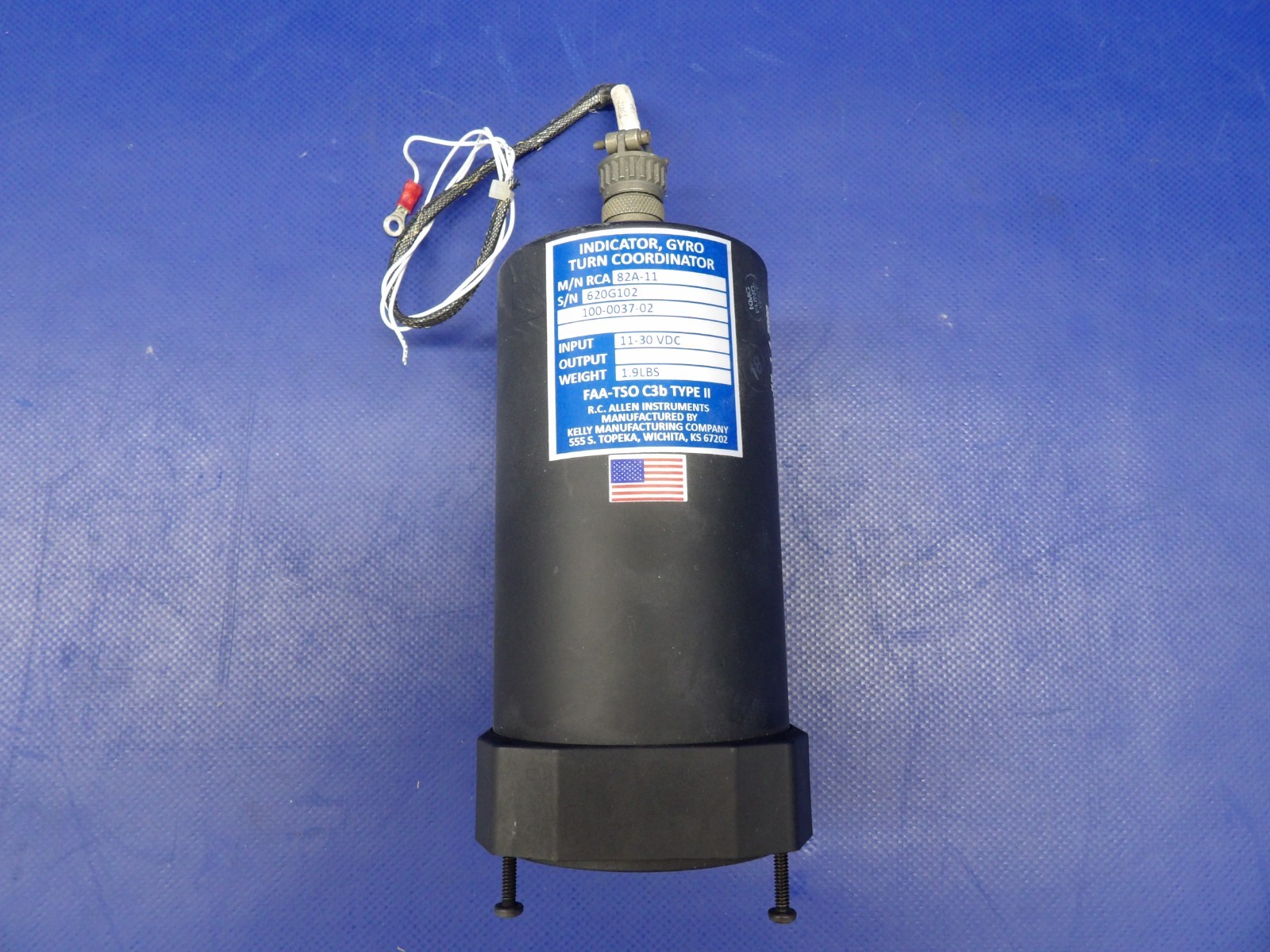Diamond R.C. Allen Turn Coordinator 11-30V P/N RCA82A-11 TESTED (0626-1466)