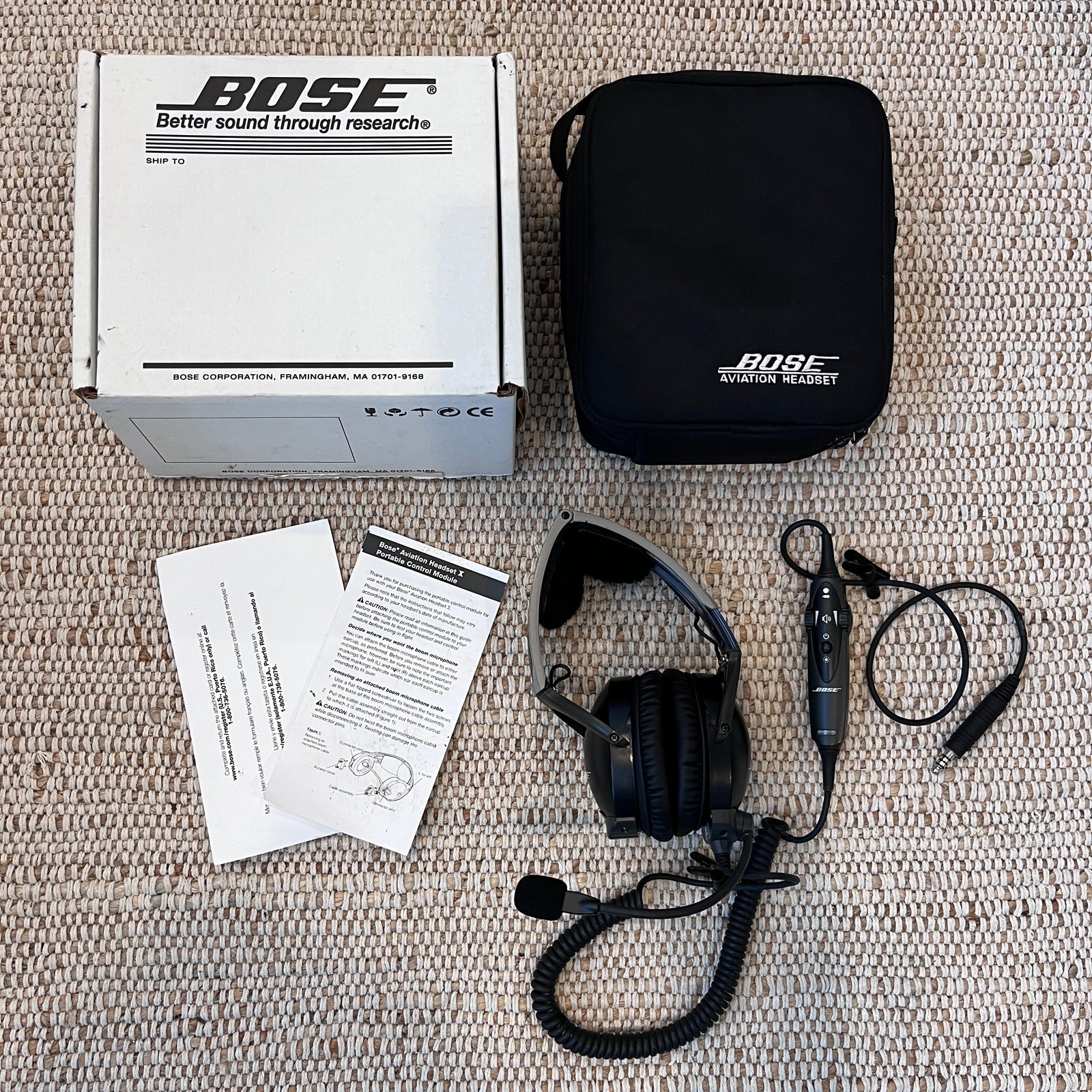 Bose Aviation X A10 Headset with Original Box & Case P/N N100912-00