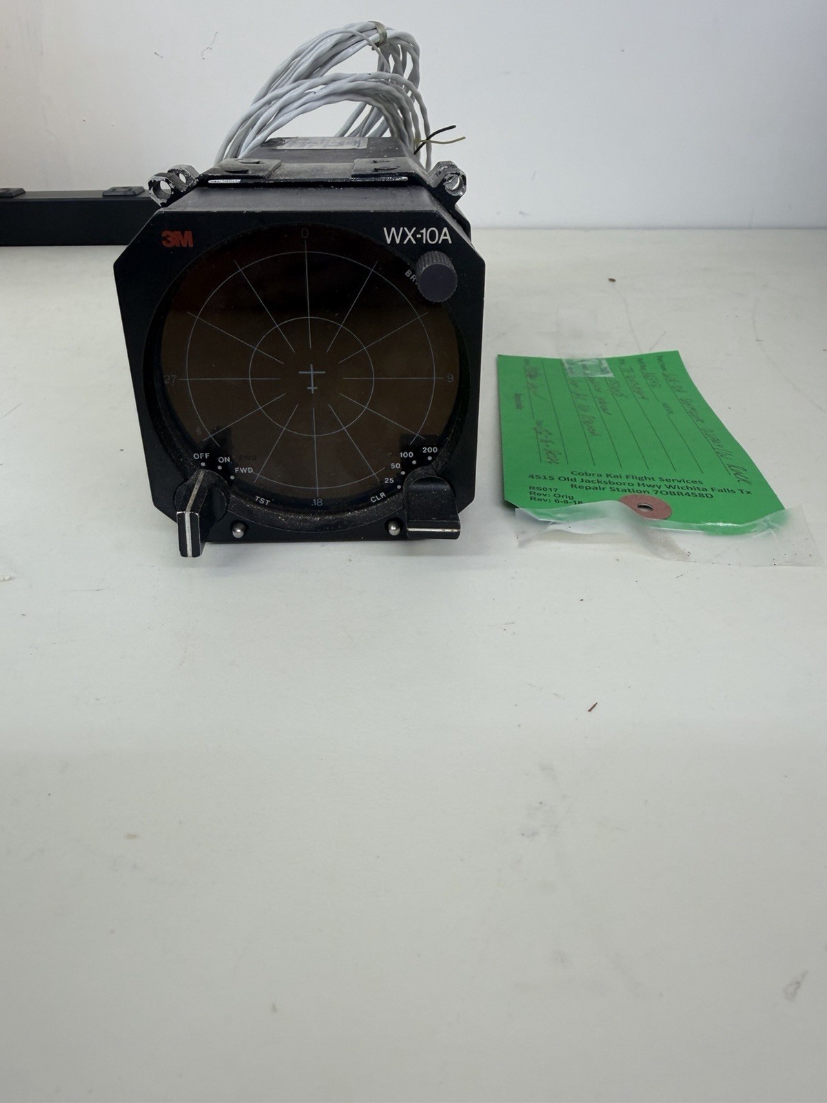 WX-10A Stormscope Display With Rack PN:78-8047-0984-4 – Condition Unknown