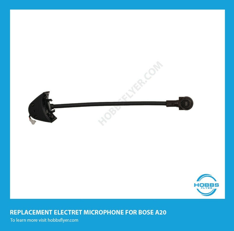 Bose A20 Aviation Headset Electret High Impedance Boom Microphone Mic / Mike