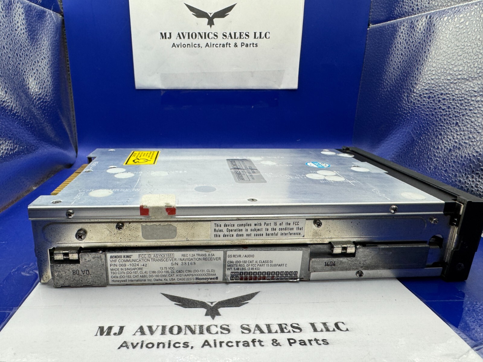 BENDIX/KING KX 155 P/N 069-1024-42 14VDC WITH GLIDE/SLOPE WITH FAA FORM 8130-3