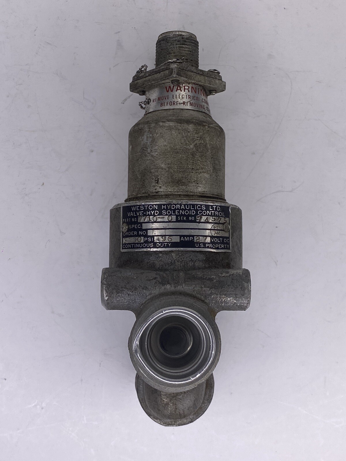 WESTON HYDRAULICS DUMP VALVE 7710-0 NOS *LOWRIDER*