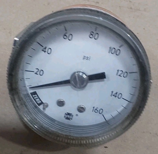 Vtg USG U.S Gauge 0-160 psi Air Gauge Temp Meter