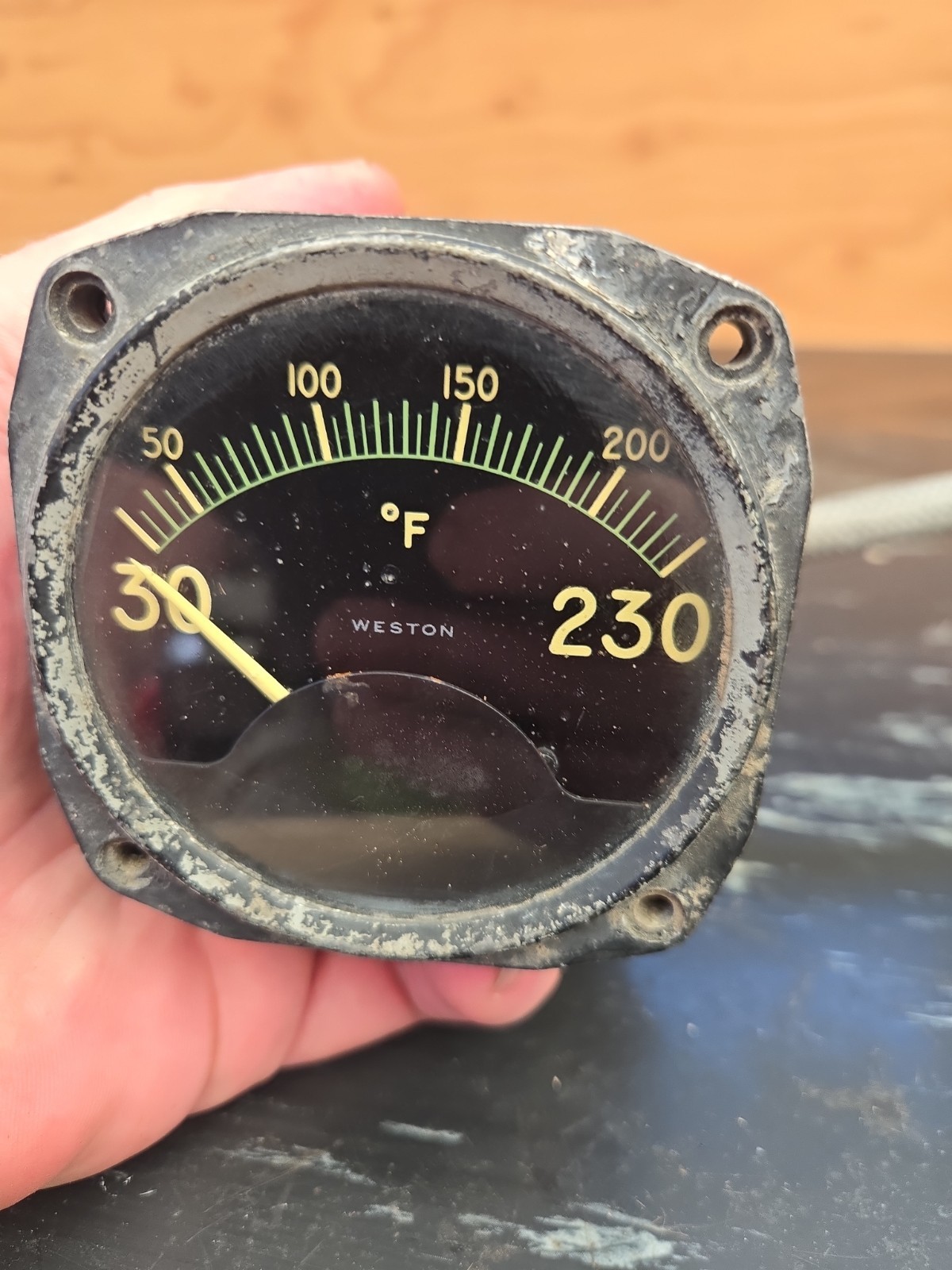 Vintage WESTON AIRCRAFT TEMP GAUGE model 728 Type 8ns