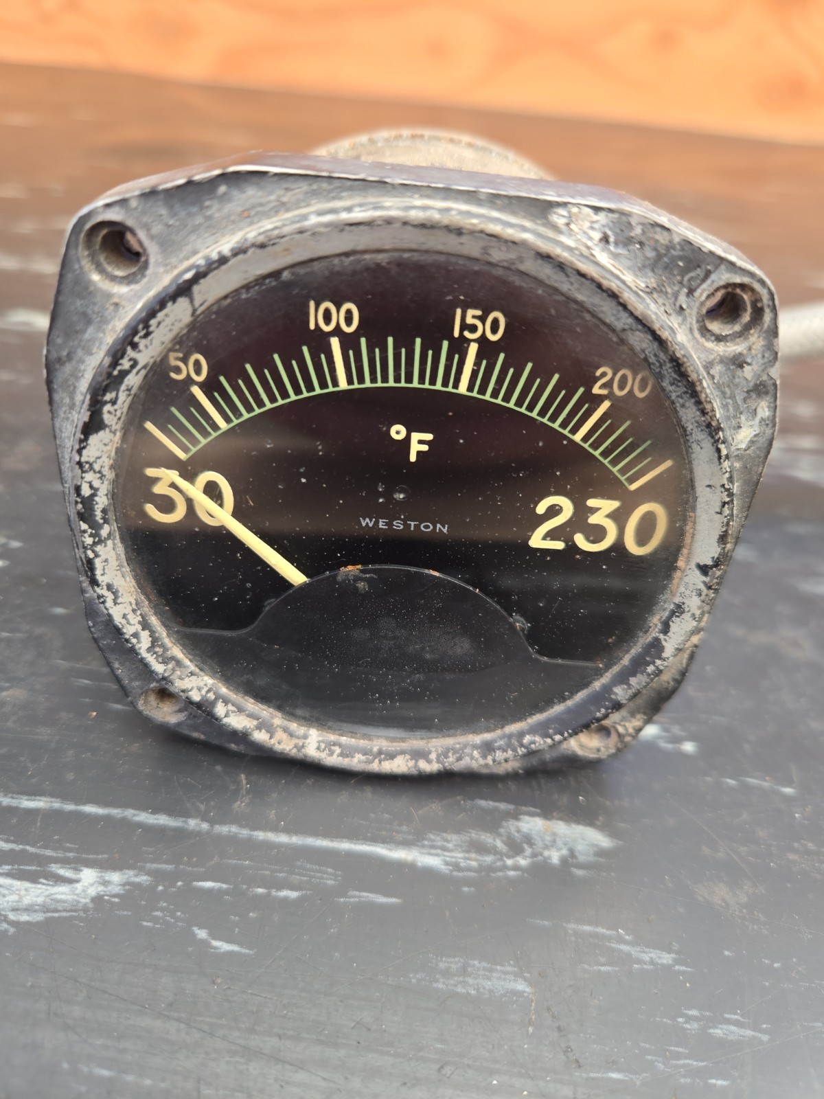 Vintage WESTON AIRCRAFT TEMP GAUGE model 728 Type 8ns