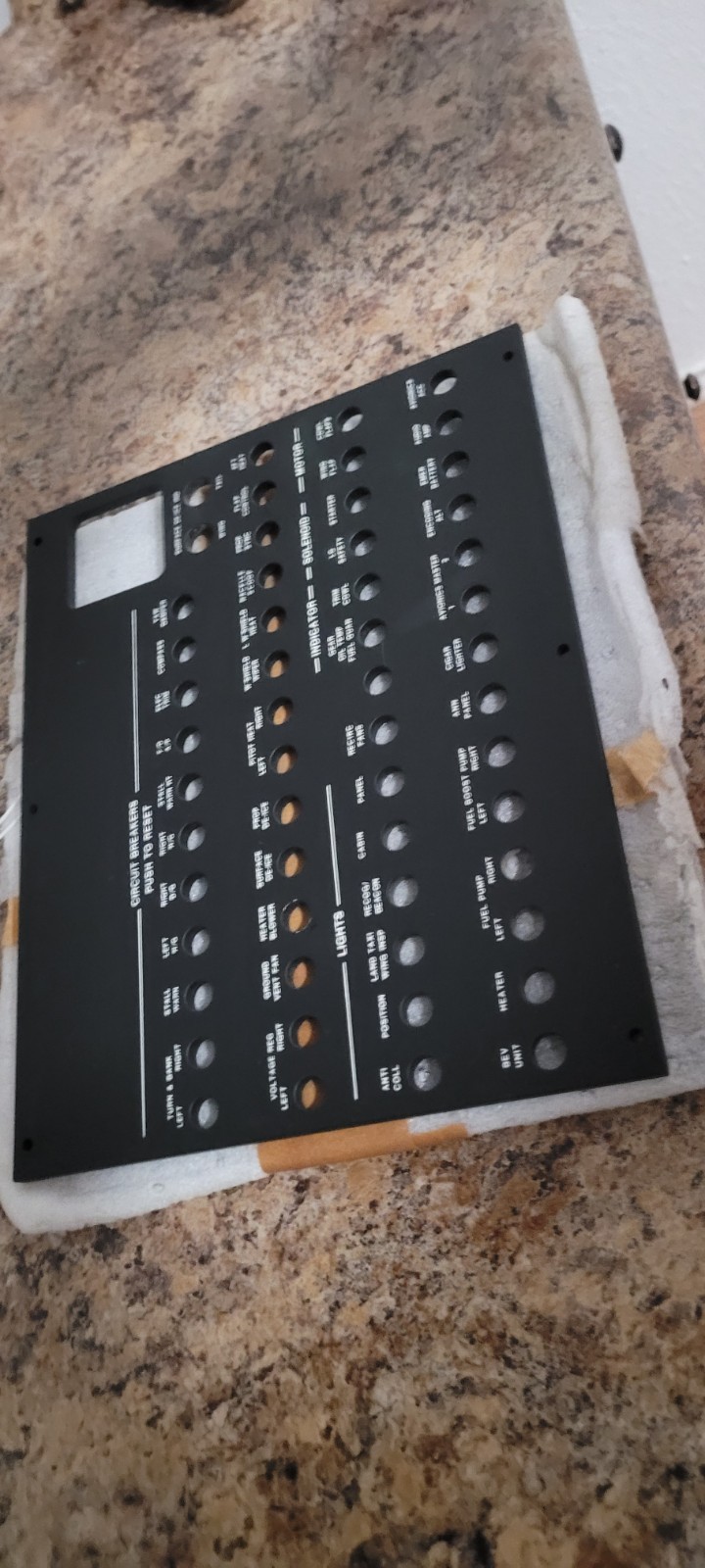 New Piper Aircraft Illuminated Circuit Breaker Panel PN# 71087-2 / 583-229