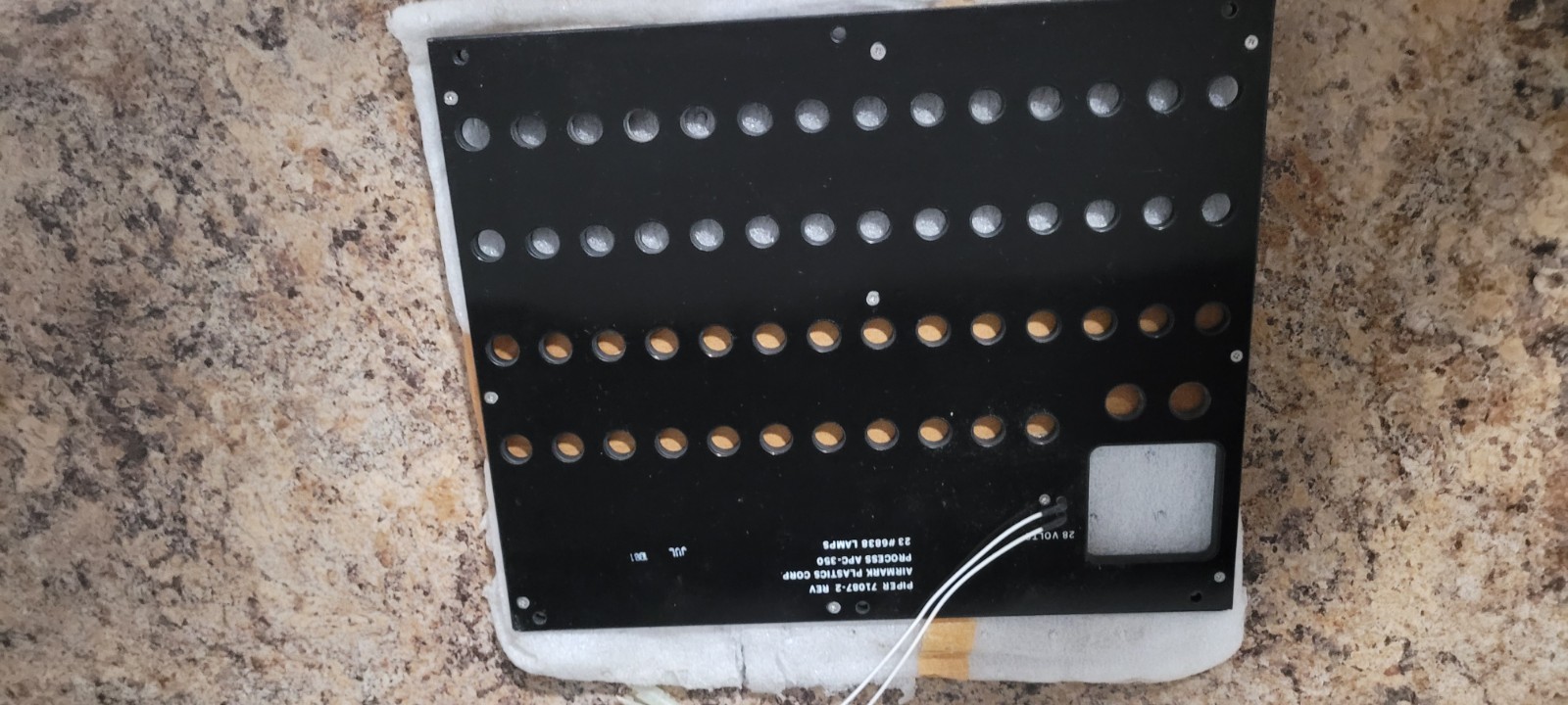 New Piper Aircraft Illuminated Circuit Breaker Panel PN# 71087-2 / 583-229