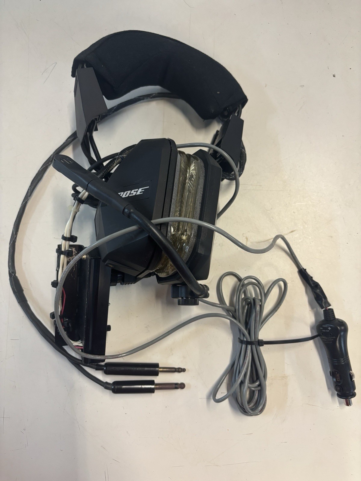 BOSE AH-BG-C AVIATION PILOT HEADSET SERIES I Headphones Mic With Interface Mount