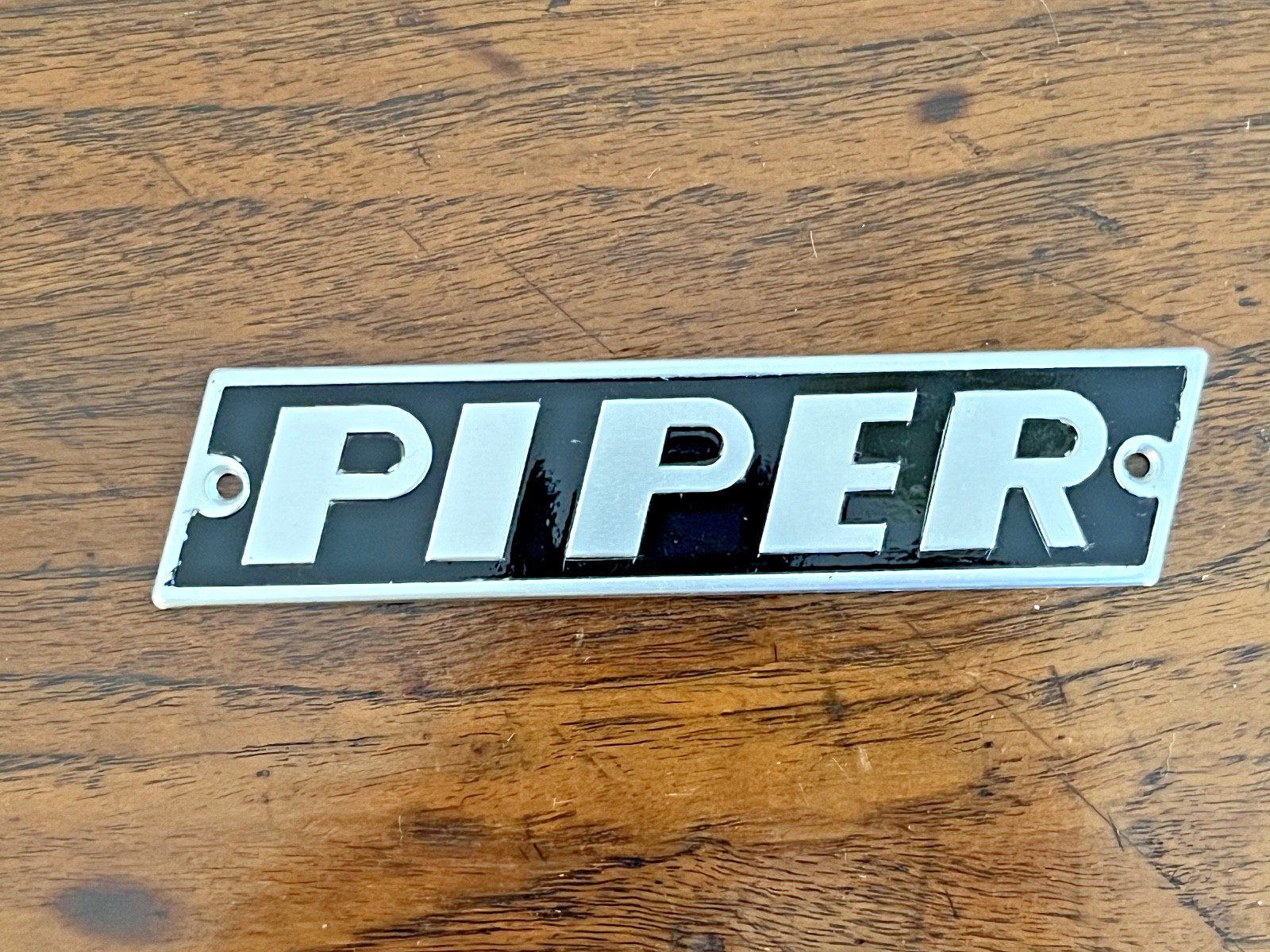 Stamped Aluminum Piper J3 Cub Cowl Emblem, From Original Stamping Dies, Wow!