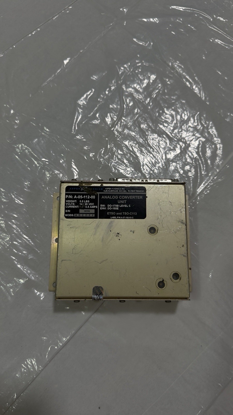 ANALOG CONVERTER UNIT P/N A-05-112-00