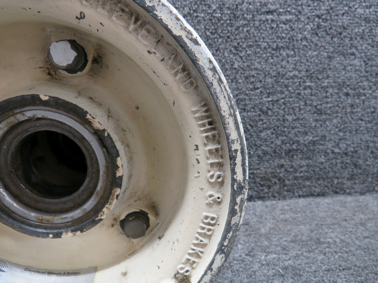 40-59 Cleveland 6.00-6 Main Wheel Assembly with Bearing (Chipped)